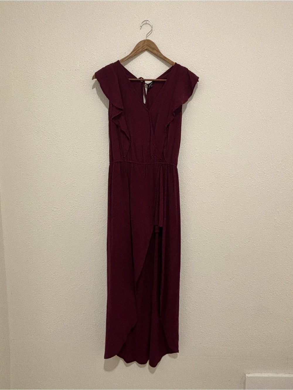 Women’s Burgundy V-Neck Romper